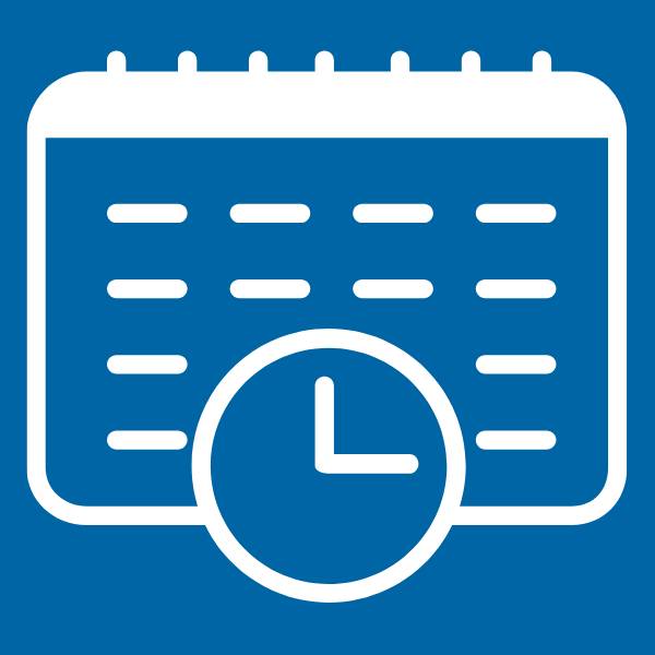 Calendar icon that takes you to the webinar list page
